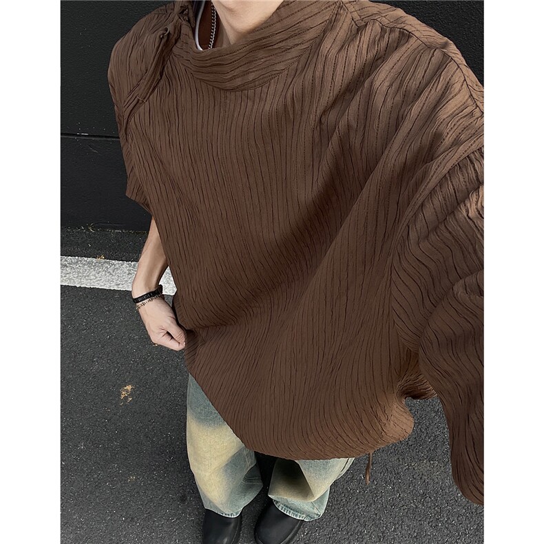 24秋冬新款设计感斜拉链半高领飘带卫衣情侣宽松外套潮D376 P58图片