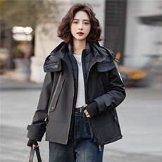高端鹅绒女两件套2025冬季新款连帽保暖加厚派克服(内含报告），女装羽绒服，靓衣阁