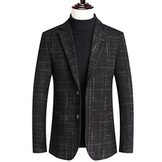 Y25909钱塘2020-2冬季厚款百搭简约中年男士商务休闲西服P165，男装西服，钱塘207-2