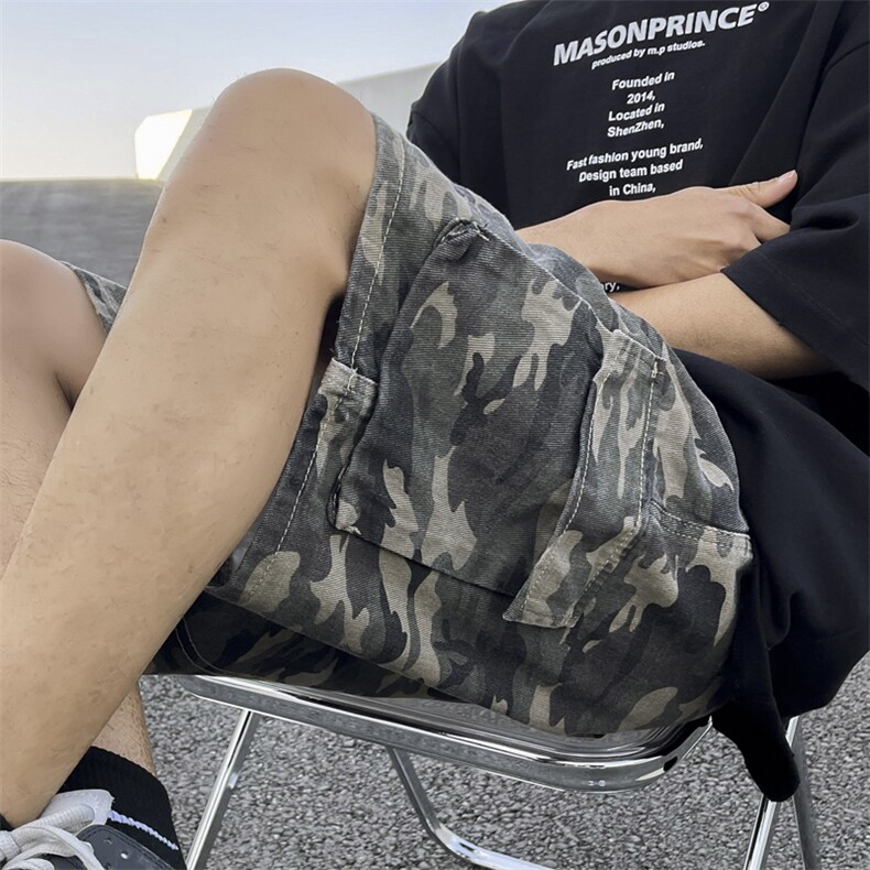 工装短裤男款迷彩裤子夏季薄款休闲男裤外穿五分中裤N887-P43,男装牛仔裤,星座308B-1