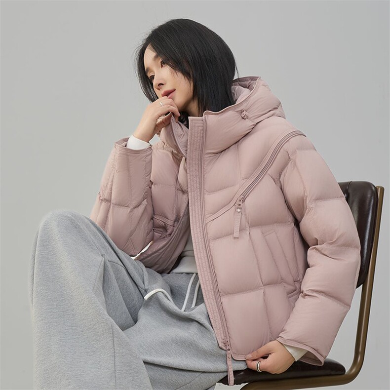 2025年冬季休闲风保暖常规90白鸭绒,女装羽绒服,阳光伊恋