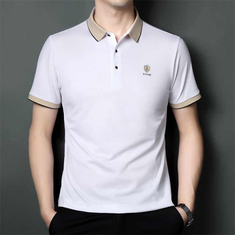 SQY9823男式2023年夏季新款T恤男短袖商务时尚休闲POLO衫男装P55,男装T恤,电商B360