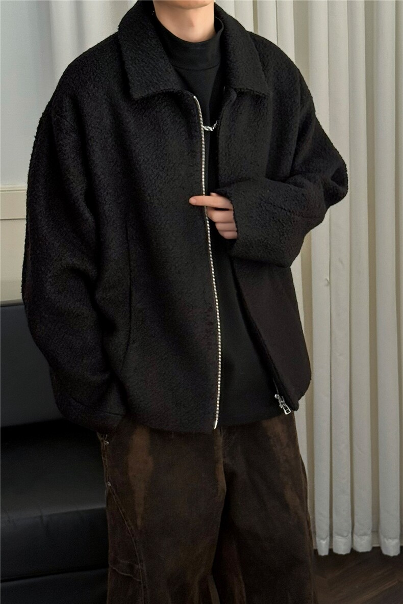 现货羊毛呢料外套男士冬季保暖加厚夹克A351-AJ2642-P125控199,男装夹克,电商A351