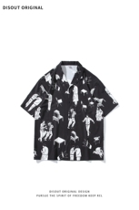 特P28无差价新款夏季时尚百搭衬衫-HC2210日系白底3/10号到货，男装衬衫，电商A003