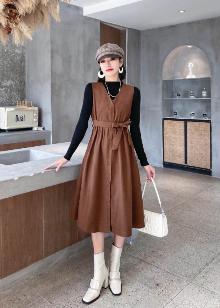 二件套连衣裙，女装连衣裙，秋莎明月