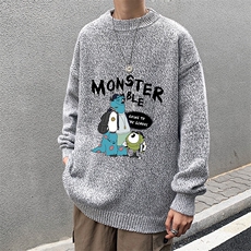 M19074-P45加绒款-P65加厚加绒毛衣男大码毛线衣男针织衫男线衫，男装针织衫/毛衣，电商A040