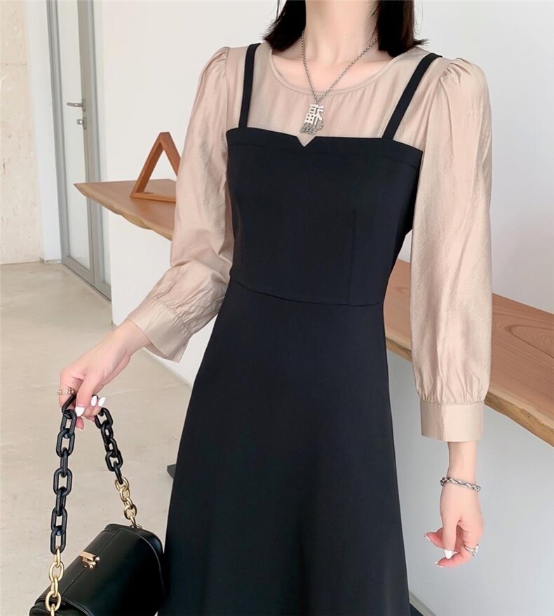 秋装新款连衣裙，女装连衣裙，艾伊贝雪