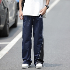 休闲裤男韩版潮流高街帅拼色2023夏季新款ins宽松束脚裤K4202-P38，男装休闲裤，星座412-3