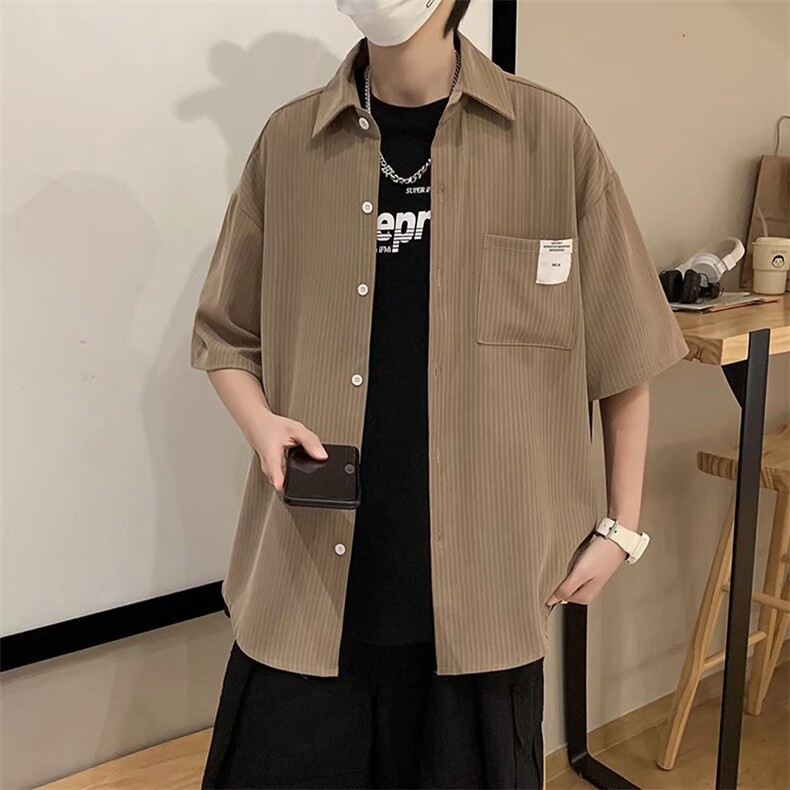 短袖衬衫春款男港风潮流C8803P28，男装衬衫，星座1116-2