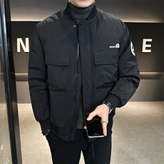 标80白鸭绒男棒球领刺绣工装羽绒服棒球服A329-YR3072-P215，男装羽绒服，电商A329