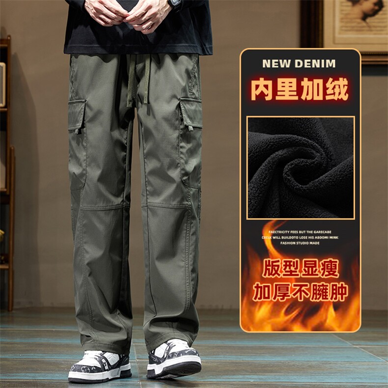 工装裤男生秋冬季加绒长裤美式冲锋运动休闲裤Z9810-P50/加绒P55图片