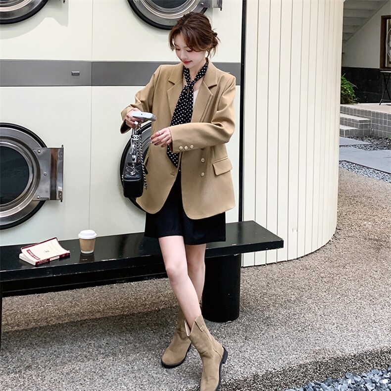 2025现货！轻熟风西装小外套春季穿搭配丝巾,女装西装,1C151