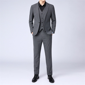 GDN5164四季款新款男士礼服西装修身商务休闲男装西服三件套装图片