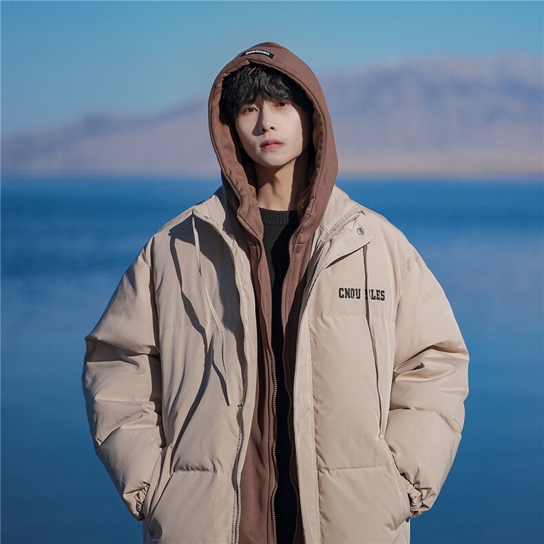 日系假两件棉服冬季加厚连帽帅气潮牌宽松棉袄外套YSSQ-570-P87,男装棉衣,星座1109-3