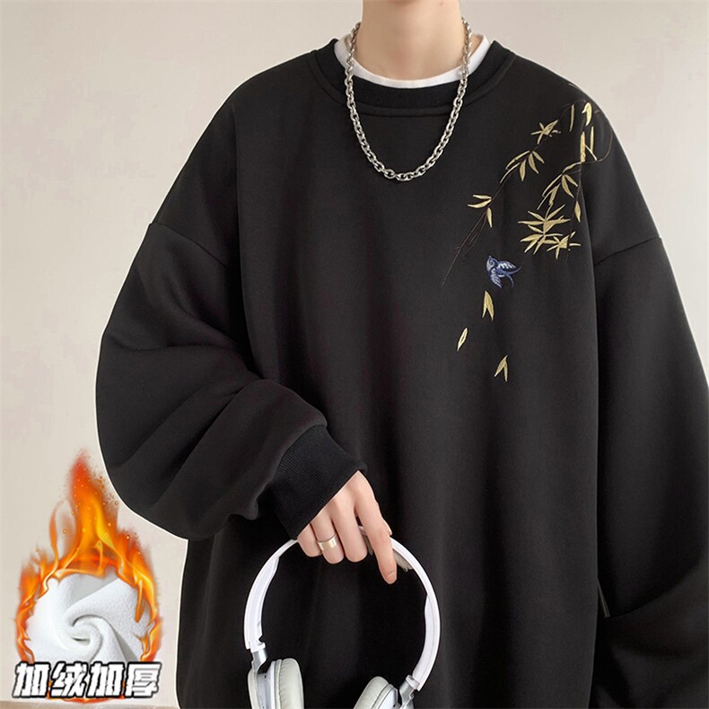 WY419-p45特控68加绒P50特控78大码刺绣加绒卫衣【图已注册】65棉,男装卫衣,电商D232