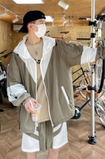 夏季防晒服套装运动风拼色时尚防晒衣夹克衫男XZ514-2-1609-P98，男装防晒衣，星座514-2(原B239)