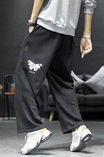 2021秋季新沙发墙日系大码男蝴蝶反光印花直筒休闲卫裤K2071-P40，男装休闲裤，电商A001