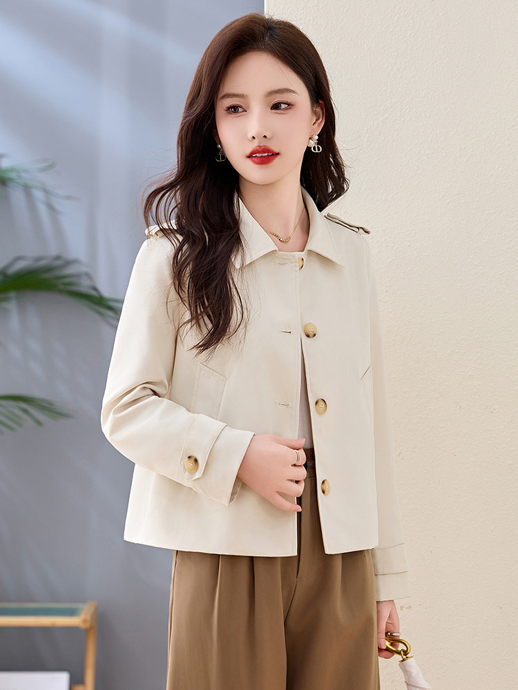 短外套女2026新款春季小个子纯色时尚简洁大气女士减龄通勤,女装短外套,恋慕依尚