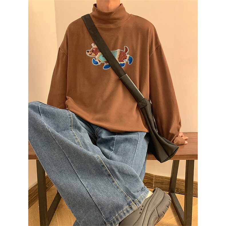 德绒打底衫DT2703-TP3548美式高街休闲韩系半高领保暖卫衣,男装卫衣,电商A102