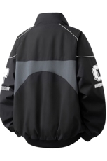 印花机车户外赛车M-5XL大码：涤纶棉衣男白底78179P128控178，男装棉衣，星座227-7