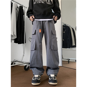美式复古大口袋工装裤男款春季新款潮牌机能伞兵冲锋裤 K7637-P39图片