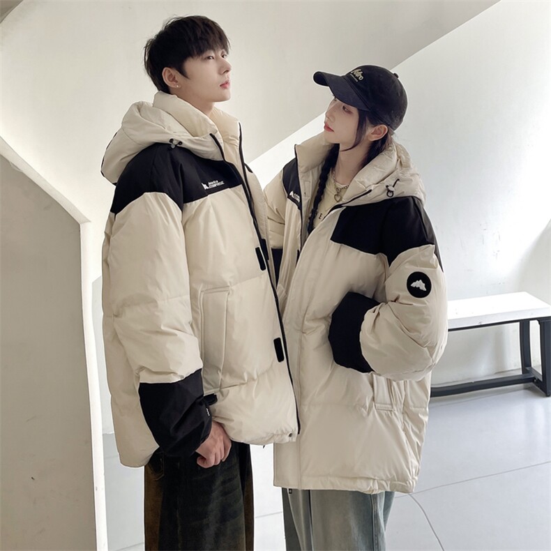 羽绒服男冬季新款港风宽松白鸭绒情侣外套YR920-P160(控价208元,男装羽绒服,星座214-3