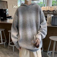 秋冬款男连帽毛衣条纹拼色针织衫打底外套M3126P70，男装针织衫/毛衣，星座1013-1