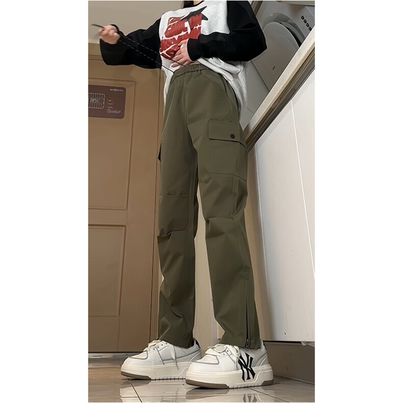 大口袋美式软壳冲锋裤拉链休闲裤（女模切片）X1213-KK167-P55图片