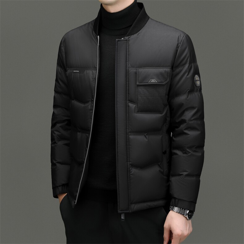 DF31827钱塘2020-2商务百搭简约厚款翻领新款中年男士羽绒服P273,男装羽绒服,钱塘207-2