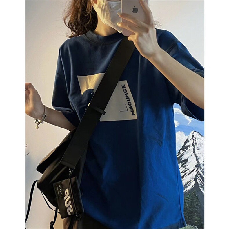 T0657-P25克莱因蓝超显白纯棉印花短袖男女款文艺小众上衣,男装T恤,星座617A-2