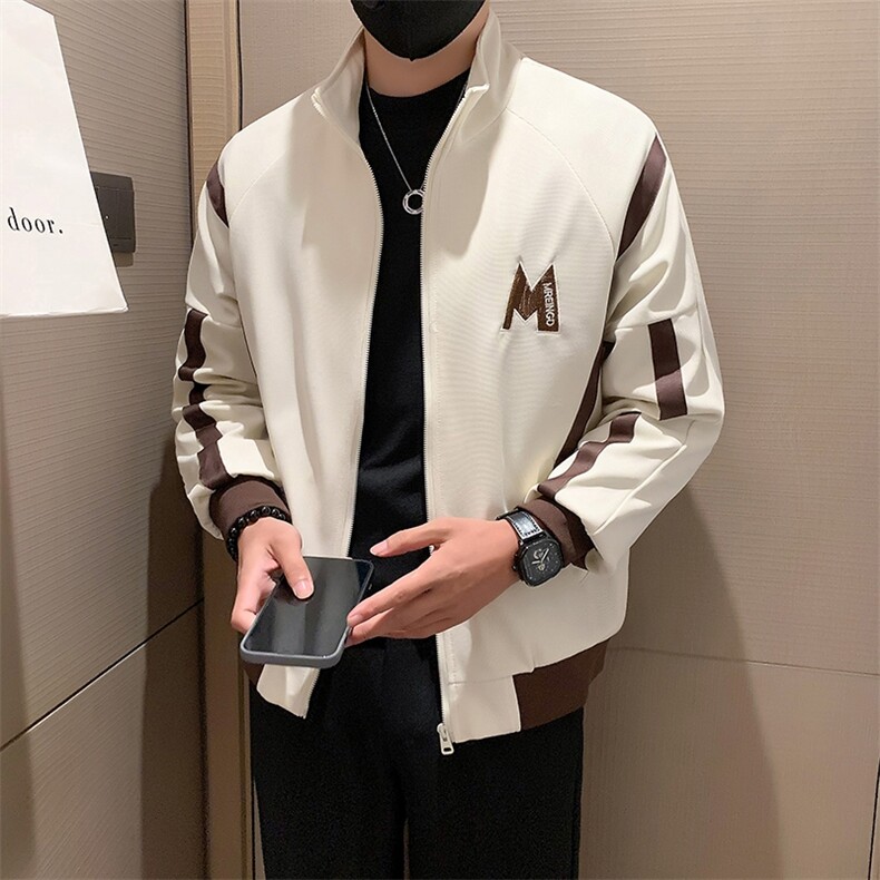 2024秋季新款夹克外套男潮牌立领休闲条纹帅气百搭上衣JK01-P95,男装夹克,电商D323（原B261）