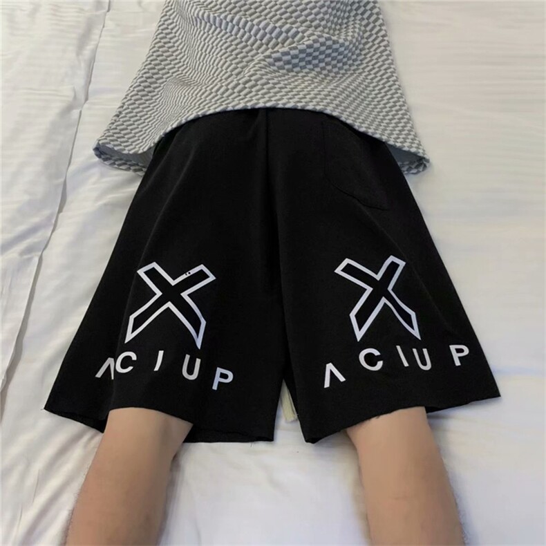 休闲运动短裤男士夏薄款宽松直筒阔腿潮流百搭五分裤K871-P25,男装休闲裤,星座512-2