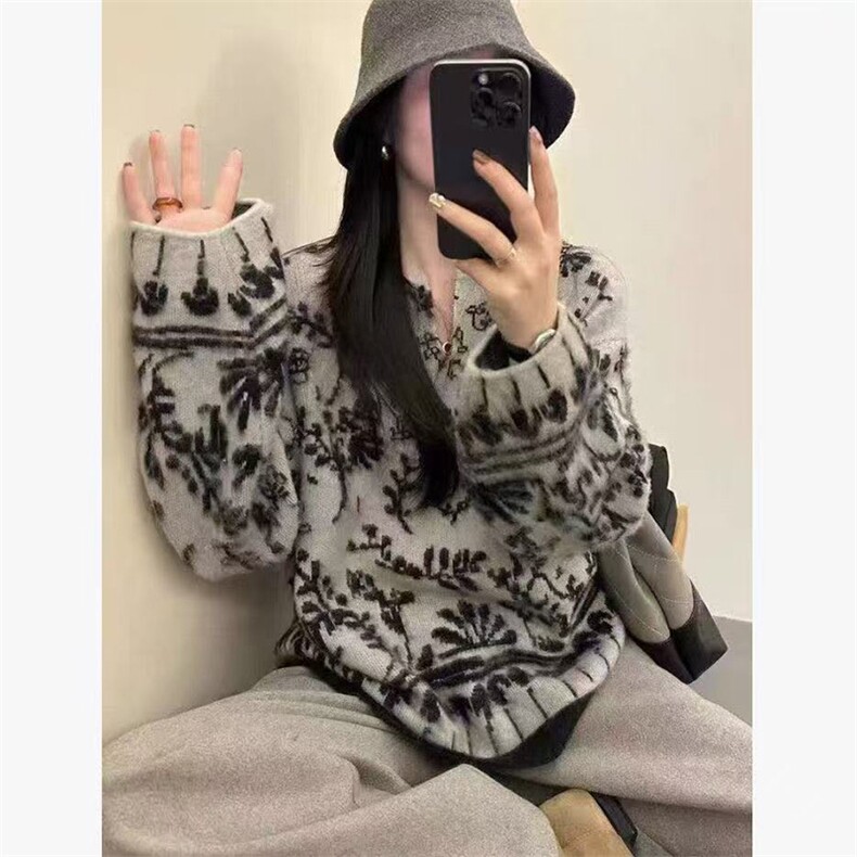 毛衣女冬季加厚外穿内搭套头圆领短款小个子时尚针织衫打底衫上衣，女装针织衫/毛衣，暖姿羊绒