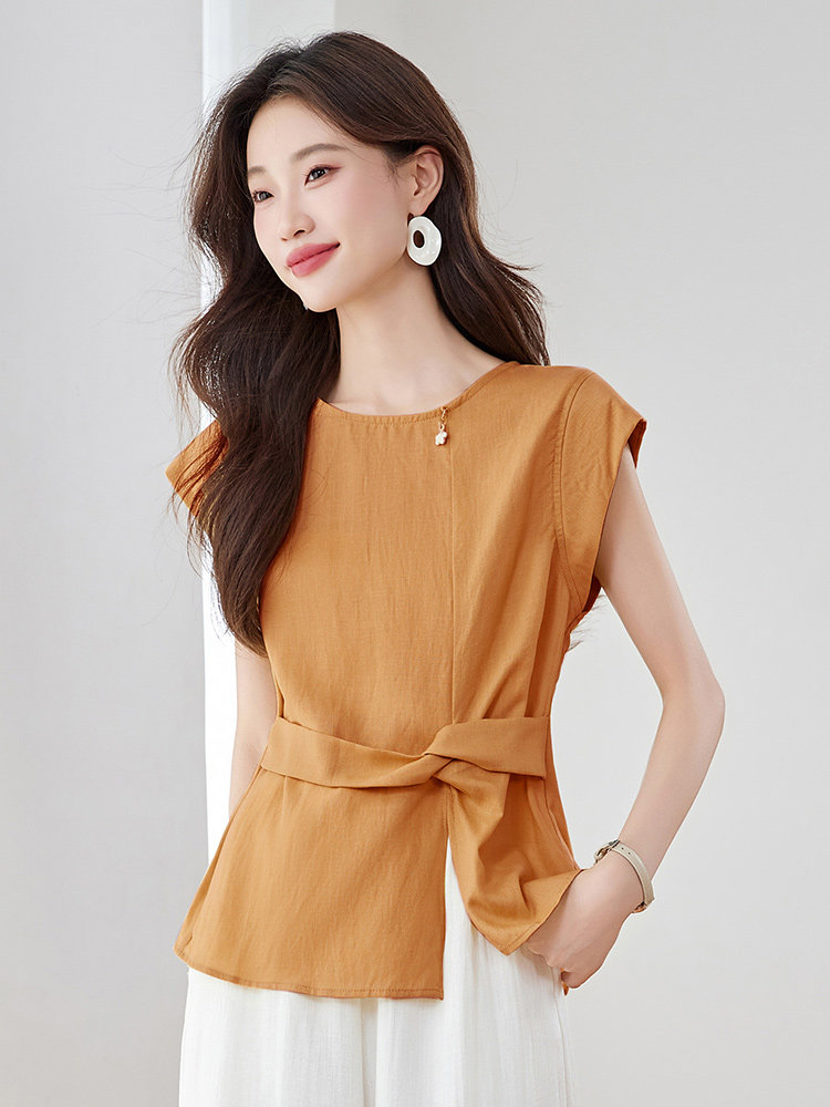 2025年夏季新款时尚休闲宽松圆领上衣女,女装T恤,沁沁公主