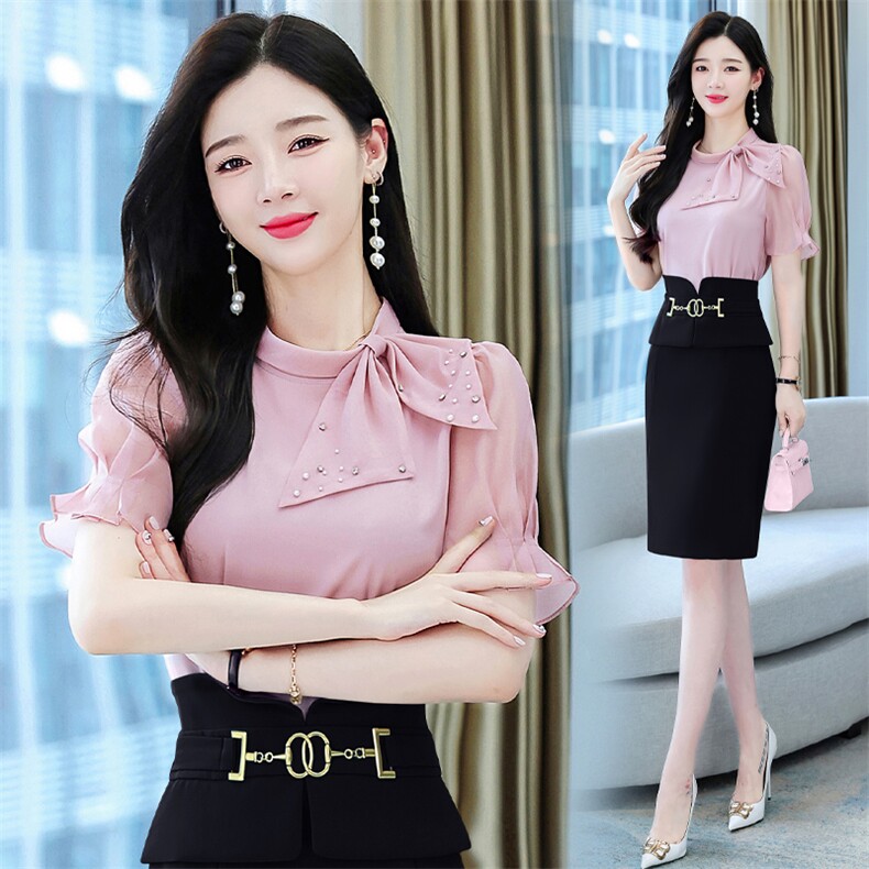 杭州真丝衬衫女长袖蝴蝶结2024年春季新款气质优雅桑蚕丝打底上衣,女装衬衫,火爆靓佳人