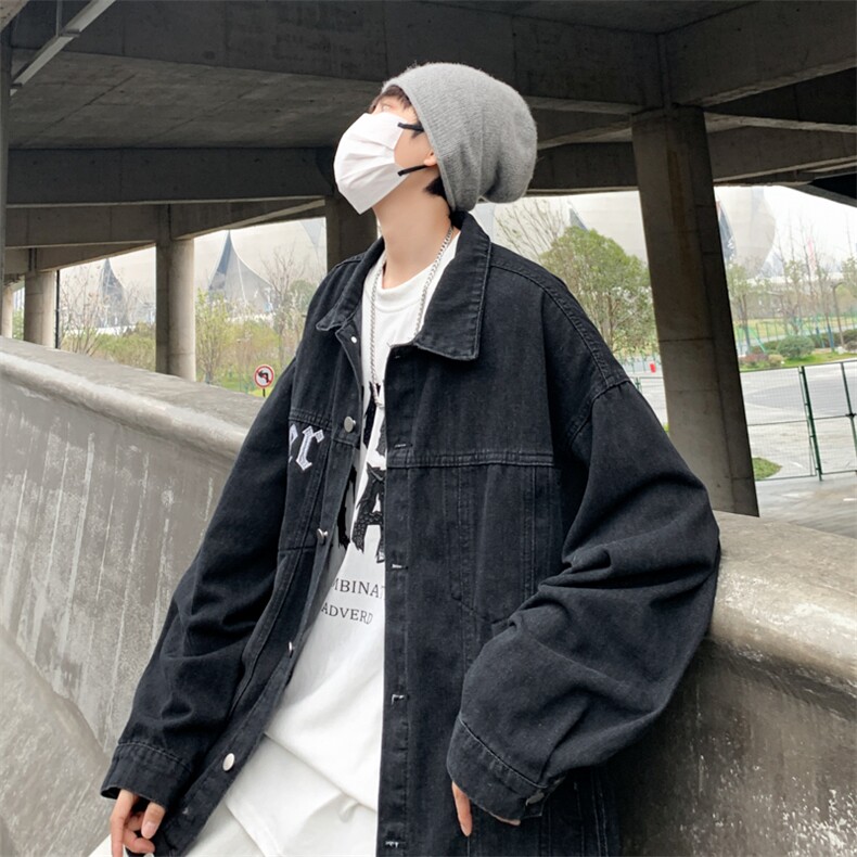 2023春秋痞帅外套男ins高街潮牌港风潮流宽松夹克JK02072-P65,男装夹克,星座308B-1