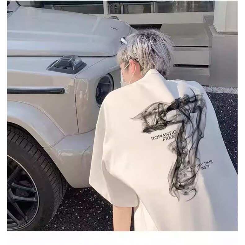 1506/QW5870/P25新款夏季美式高街潮牌上衣服宽松圆领半袖,男装T恤,星座1506