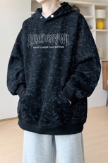 已注册/华棉秋冬内景美式高街宽松连帽卫衣男WY00732/P45加绒P50，男装卫衣，电商B316