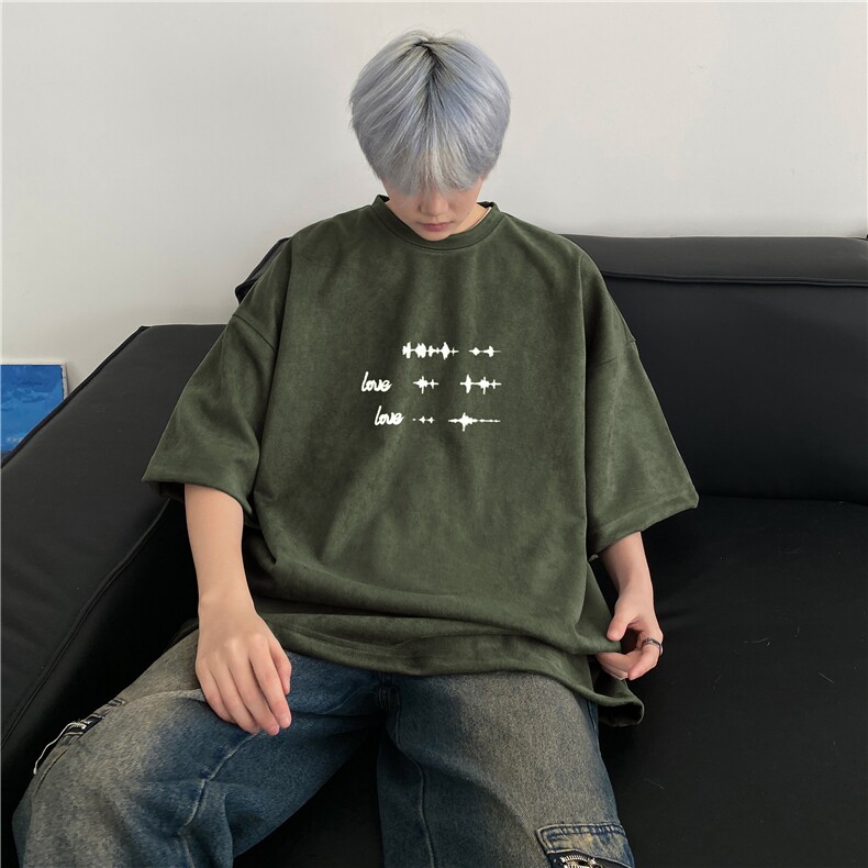 2025夏季新款麂皮绒得物抖音品质印花短袖T恤djp265-特批23控39,男装T恤,星座605(原A050)