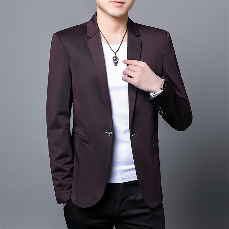 小西装男士韩版发型师潮流修身西服套装春季青年百搭外套YZ06-P75图片