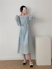 【现货】2022早春新款娃娃领连衣裙，女装连衣裙，FMV(1F)