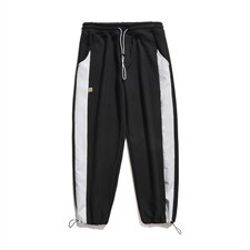 2025冬季新款华夫格撞色休闲裤加厚保暖灯芯绒卫裤黑GK60-P50,男装休闲裤,电商B277A（原A068）