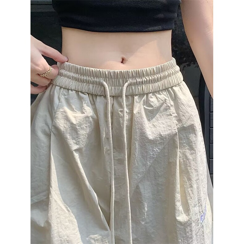 美式速干工装裤女2025夏季新款薄款灰色高腰显瘦阔腿登山休闲裤子,男装工装外套,星座506A