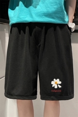 MK37059-P15冰丝短裤男士大码宽松休闲五分裤男运动中裤港风，男装休闲裤，电商A040