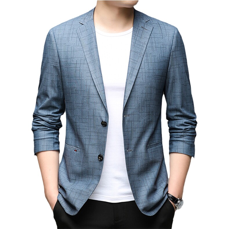 男装时尚休闲西服春季新款2022中年男士西装小西服外套,男装西服,电商B212（原钱塘6029）