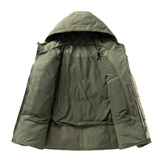 日系复古假两件连帽棉衣男冬季宽松情侣冬季棉服M0829-P103，男装棉衣，星座308B-2