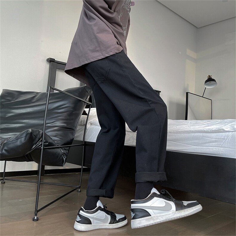@高品质春季牛仔裤男女中性纯色直筒阔腿裤A080-9231-P30控48,男装牛仔裤,电商A080