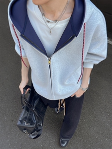 重磅拼色男女连帽卫衣   特P58   M-3XL图片