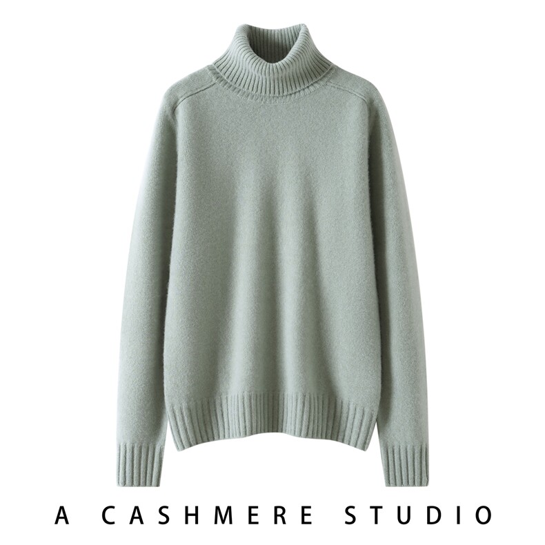 2025秋冬百搭时尚简约加厚高翻领羊绒衫，女装羊绒衫，戎禾素