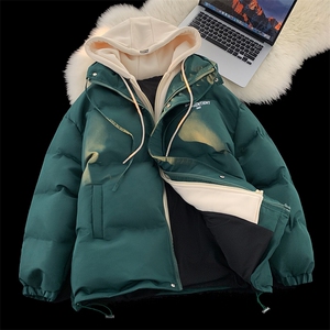 B225-W8633-P118-X148---聚酯纤维-假两件双面印花棉服图片